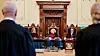 Høyesterettsjustitiarius Toril Marie Øie før domsavsigelsen.