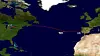 Flught 236 var på vei fra Toronto (YYZ) til Lisboa (LIS) og nødlandet på flybasen Lajes (TER). Foto: Great Circle maker