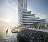 Det nye høyhuset er en del av et kompleks kalt Bugtcentret. Ut over leiligheter skal komplekset romme omkledningsfasiliteter til badende, rom til ulike typer formidling og utstillinger og utsiktsplattformer på toppen.
