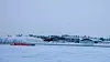 Et av de to F-35-kampflyene som onsdag besøkte en uvanlig nedsnødd Sola lufthavn som ledd i den pågående utviklinga av et nytt spredningskonsept.