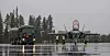 To F-35A fra 331 skvadron på Ørland landet onsdag 11. oktober 2023 på svensk jord for første gang. Også dette er blant annet et ledd i arbeidet med å videreutvikle spredningskonseptet. Foto: Jesper Sundström/Försvarsmakten