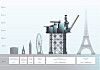 Mariner blir det største prosjektet Statoil får bygget i Moduler. Det er 254 meter høyt og veier nesten 6 ganger så mye som Eiffeltårnet. Foto: Statoil - Statoil