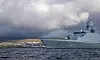 Den danske fregatten Niels Juel passerte torsdag 5. juni 2025 Færøerne på vei mot Grønland. Foto: Simon Elbeck / Forsvaret