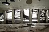 HERJET: 22. juli 2011, klokken 15:25:19, eksploderte den 950 kilo store bomben utenfor Høyblokka. Justisminister Storbergets tidligere møterom i 7. etasje i høyblokka ser fortsatt herjet ut et halvt år etter angrepet.