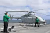 En MQ-8C Fire Scout-drone på dekk på USS Coronado i forbindelse med operativ test og evaluering i fjor sommer. Foto: US Navy