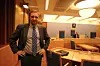 LAVE ANBUD: Lave anbud, forsinket levering, reklamasjoner og dagbøter førte til konkursen i Fuglesang & Olesen, ifølge bostyrer Odd Magne Gjerde. I bakgrunnen til høyre styreleder Olav Grande.