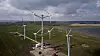 Vestas multirotor Demonstrator har en total effekt på 900 kW, og består av fire generatorer; hver på 225 kW. Alle rotorene har en diameter på 29 meter, og møllens totalhøyde er 74 meter. Foto: Frank Boutrup Schmidt/Vestas