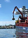 De tre eksosrørene stikker opp fra de nye generatorene som er plassert i det nye maskinrommet forut. Der er det også plassert ny tavle og batterirom. Foto: Melingen/Bio Feeder