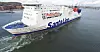 Stena Jutlandica ble bygget i 1996 og er på 6.559 dødvekttonn. Det er plass til 2.300 personer og 600 biler på den 184 meter lange og 28 meter brede fergen. Bilde: Stena Line