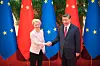Kinas president Xi Jinping og EU-kommisjonens president, Ursula von der Leyen, da de møttes i fjor.