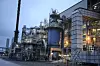 Pilotanlegget for Reinertsens membranteknologi på Statoils anlegg på Tjeldbergodden. Pilotens tår i den blå containerrammen til venstre. Bilde: Tore Stensvold