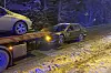 Foto fra 2021. Denne vinterkvelden hadde bergingsbilen hentet én bil og reist rett til neste oppdrag. Jeg tok bildet mens jeg ventet på å komme meg forbi med egen bil. Foto: Kristina Fritsvold Nilsen