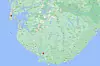 Statnett ønsker at strømmen fra Norges to første havvindprosjekter skal føres i land i Kvinesdal i Agder (Sørlige Nordsjø II) og på Karmøy (Utsira Nord). Illustrasjon: Google Maps / TU