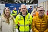 Tove Tesdal, assisterende driftssjef avfallshåndtering Frevar, utviklingssjef Eivind Olsen i BEWI og Johnny Sundby, direktør i Frevar. Foto: TUM Studio
