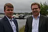 Morten Nakjem, forskningsleder for programområde minemottiltak (mine counter measures - MCM) ved FFI i Horten og André Pettersen, leder FOU-avdelingen i FFI for autonomi både på land, til sjøs og på land. Foto: Tore Stensvold