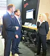 Staselig: Linn Cecilie Moholt fikk besøk av både kronrpins Haakon og daværende næringsminister Trond Giske på en stand i fjor.
