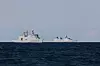De danske fregattene KDM Absalon (F341) og HDMS Iver Huitfeldt (F361) seilte utenfor Andøya mandag denne uken. Foto: Torbjørn Kjosvold / Forsvaret