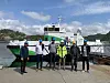 Her er gjengen som har jobbet med montering og testing av sensorer på Umoe Firmus: Fra venstre: Dr. Surya Teja Kandukuri (Machine Prognostics), Dr. Thomas J.J. Meyer (Machine Prognostics), Øystein Åsheim Alnes (DNV GL), Christian Fagereng, (Umoe), Bjarne Augestad (Gard) og Dr. Knut Erik Knutsen (DNV GL). Foto: Machine Prognostics