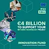 Innovasjonsfondet til EU er åpen for søknader fra 23. november til 9. april 2024. Enova oppfordrer til å søke og kan hjelpe til. Norske bedrifter fikk god uttelling ved årets utlysning. Det er mange kategorier man kan søke under. Illustrasjon: EU