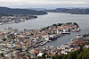 Utsikt over Bergen sentrum og Vågen fra Fløyen. Foto: Marianne Løvland / NTB