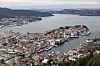 Utsikt over Bergen sentrum og Vågen fra Fløyen. Foto: Marianne Løvland / NTB