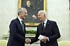 President Joe Biden og Natos generalsekretær Jens Stoltenberg i Det hvite hus mandag.