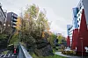 Hasleveien 11 er blant blokkene som har blitt evakuert etter jord- og steinras på Carl Berners plass søndag ettermiddag. Foto: Arash A. Nejad