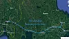 Mårten Fröjdö i FS Link viste frem dette bilde over en mulig hyperloop-trasé mellom Oslo og Stockholm.