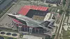 Industrien i Nederland vant en mange av de første F-35-vedlikeholdskontraktene. Her er en F-35A over De Grolsch Veste, hjemmebanen til FC Twente.