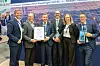 DNV delte ut sertifikat for Reach Subsea og deres USV-er under SMM i Hamburg. Fra venstre: Jarle Coll Blomhoff (DNV, Digital Ships Systems, head of section); Are Jørgensen (DNV, senior principal engineer); Inge Grutle (Reach Subsea, Chief Operating Officer); Erik Lenders (Kongsberg Maritime); Marthe Kristine Sand (Kongsberg maritime); Geir Kristoffersen Sæther (Trosvik Maritime AS) Foto: DNV