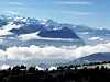 Sveits: – En dagstur jeg kan anbefale er å ta toget fra Zürich til Art og ta gondolen opp til Rigi der jeg tok dette bildet. Foto: Privat