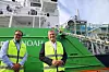 Logistikksjef Jon Arvid Holmberg og konsernsjef Anders Lægreid i NOAH har arbeidet tett med rederiet for å få Hagland Captain ombygget til hybrid drift.