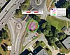 Innenfor denne radiusen må en person befinne seg i 1 million år for å statistisk sett omkomme som følge av en ulykke ved hydrogenfyllestasjonen i Sandvika. Skjermbilde: Uno-X-rapport
