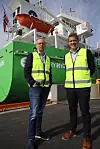 Øivind (tv) og Paal Aanensen i Hagland Shipping.