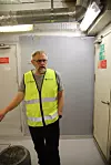 Bak den nymalte veggen er det nå kontrollrom.