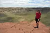 Agata Krzesinska ved Barringerkrateret i Arizona. Foto: Privat