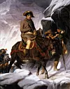 Det var nok helst på denne måten Napoleon krysset Alpene i år 1800, på et muldyr og med lokalkjent ledsager, slik Paul Delaroche malte det. Foto: Wikimedia Commons