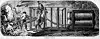 Tunnelarbeiderne bruker trykkluft til boringen i Mont Cenis-tunnelen. Gravert trykk fra det franske ukebladet L'Illustration i februar 1862. Foto: Wikimedia Commons