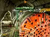 Tunnelboremaskinen Viviana er den første av i alt sju slike maskiner, og den skal bore ni kilometer tunnel på fransk side. Bildet er fra mai 2025. Foto: Telt