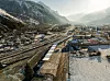 Byen Saint-Jean-de-Maurienne ligger like ved tunnelportalen på fransk side. Foto: Telt