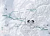 Ny høyhastighetsbane mellom Lyon og Torino blir rundt 270 kilometer lang. Illustrasjon: Telt