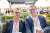 Claus Bahlmann (t.v.) og Birger Steffensen under Siemens’ teknologidag på Økern 26. august, der kunstig intelligens, automatisering og framtidens jernbane sto på programmet. Foto: Arash A. Nejad