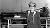 Fysiker Lise Meitner på Queen Mary på vei til Southampton fra New York 9. juli 1946.