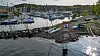 Sjøledningen fra Akershusstranda kommer i land ved Revierhavnen nord på Hovedøya. Skilting advarer mot ankring. Klikk for neste bilde.