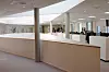 En lysbrønn sørger for at naturlig lys strømmer inn i dette moderne kontorlandskapet i Munkedamsveien i Oslo. Foto: Knut Bjørheim