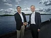 Trond Hagen, administrerende direktør i Aas-Jakobsen og konsernsjef i Norconsult, Egil Hogna.