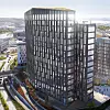 Når høyhuset Parallell på Løren i Oslo står ferdig våren 2020, blir det første Well-sertifiserte kontorbygg. Illustrasjon: Rift / Skanska