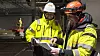 Øksnes entreprenør har spesialisert seg på bygging av kaianlegg og byggeprosjekter nord for polarsirkelen. Daglig leder i Øksnes entreprenør Stian Reinholdtsen (til venstre) sammen med en av selskapets eiere, Tim Hansen.