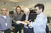 Fredrikstadteamet: Terje Karstang, Bård Eker, Steinar Sælid og Espen Krogh er noen av de som står bak den nye blodsensoren. Foto: Odd Richard Valmot