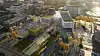 Nybygg midt i Seidr Herøya: Det nye bygget (8-10 000 m2), sentralt plassert i midten, skal kobles til kompetansemiljøene allerede etablert i Herøya Forskningspark til venstre og i Bygg 25 til høyre. Totalt er Seidr Herøya på om lag 50 000 m2. Arkitektskisse av Børve Borchsenius Arkitekter AS og Arkitektgruppen Cubus AS.